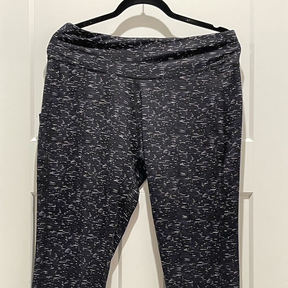 GAME TIME Women’s Black & Gray Athletic Leggings Size Large
